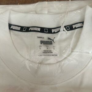 Puma White Crew Neck Tee